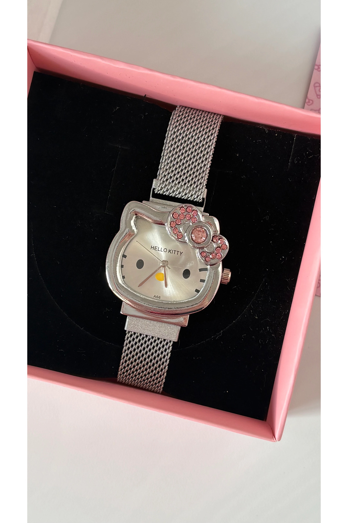 Dem Accessory Hello Kitty Saat - Ayarlanabilir Kordonlu Kadın Kol Saati ( hello kitty tırnak makası hediyeli) görsel 3