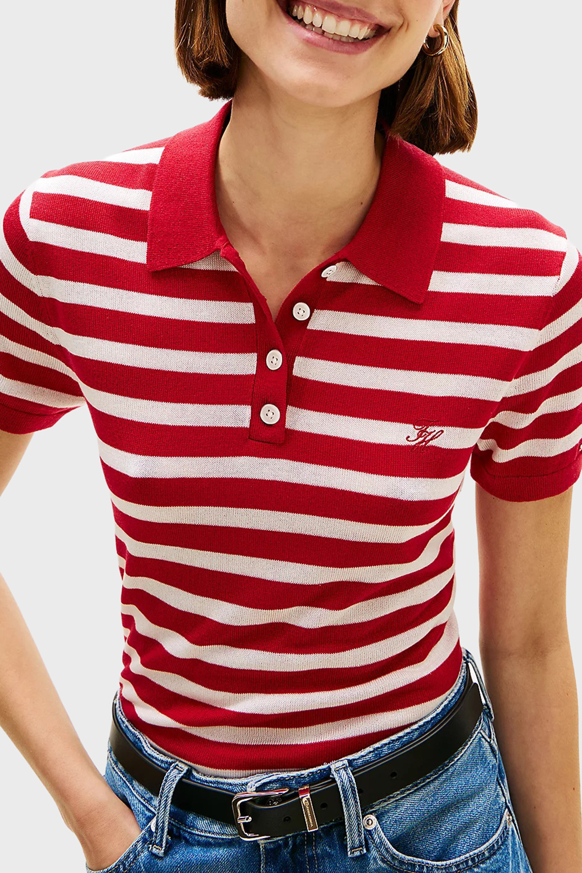 پولوشرت زنانه یقه پلو | تامی هیلفیگر Tommy Hilfiger TYC0137A1A435AA858D691500 CN - تصویر 4
