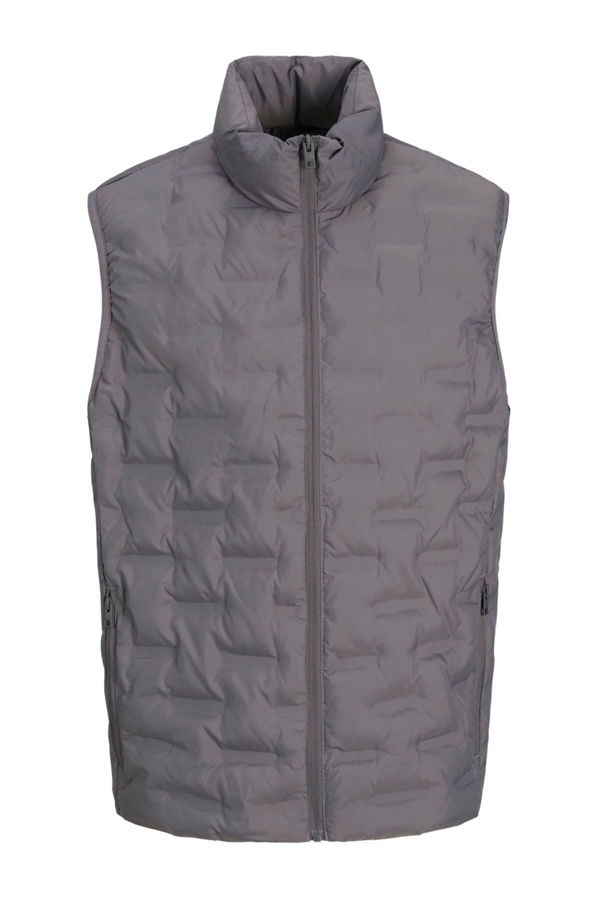 Jack & Jones Erkek Kolsuz Dik Yaka Kapitone Yelek - Aston