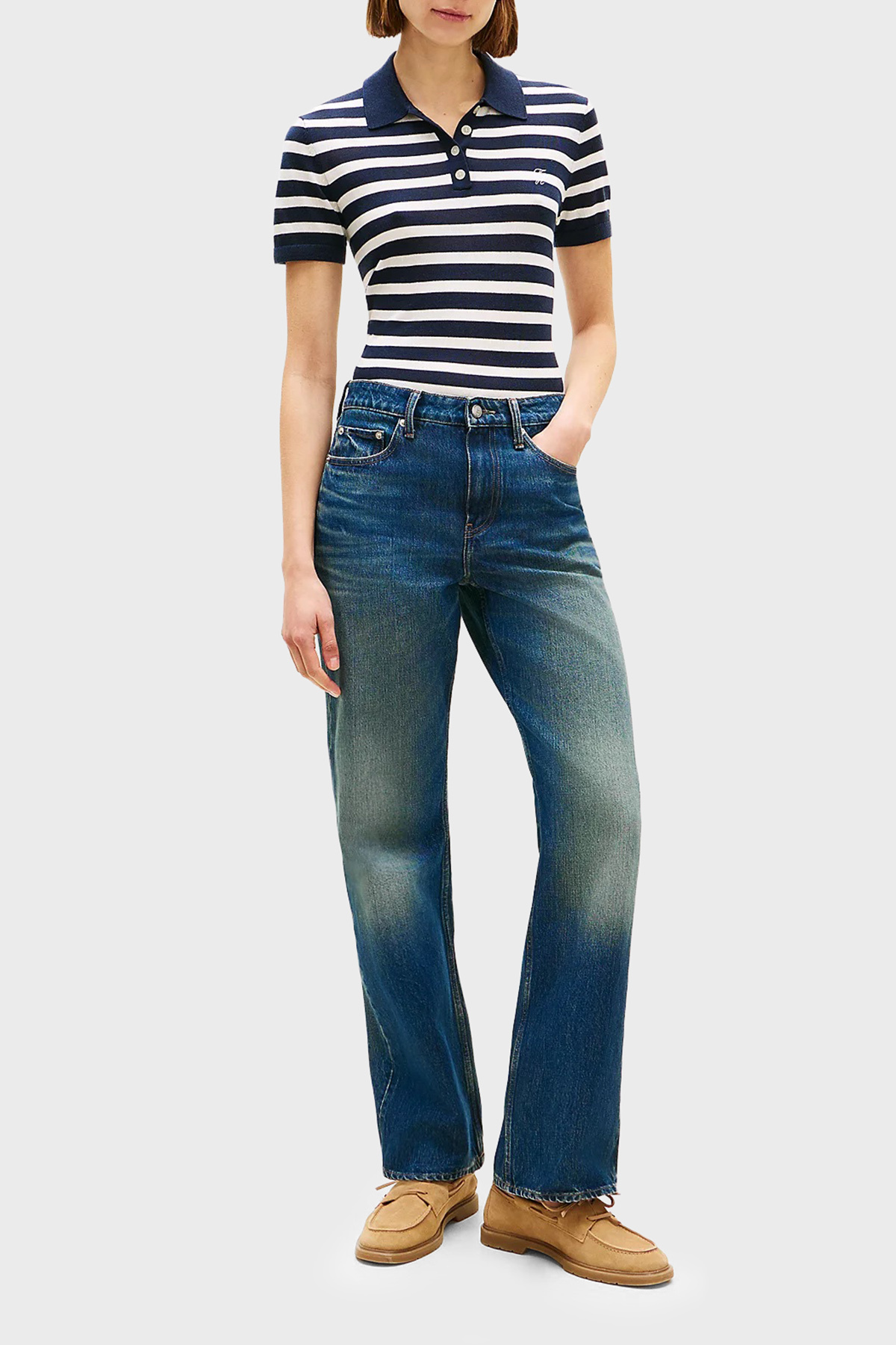 پولوشرت زنانه یقه پلو | تامی هیلفیگر Tommy Hilfiger TYCC48C6C28E4918CE60E1900 CN - تصویر 2