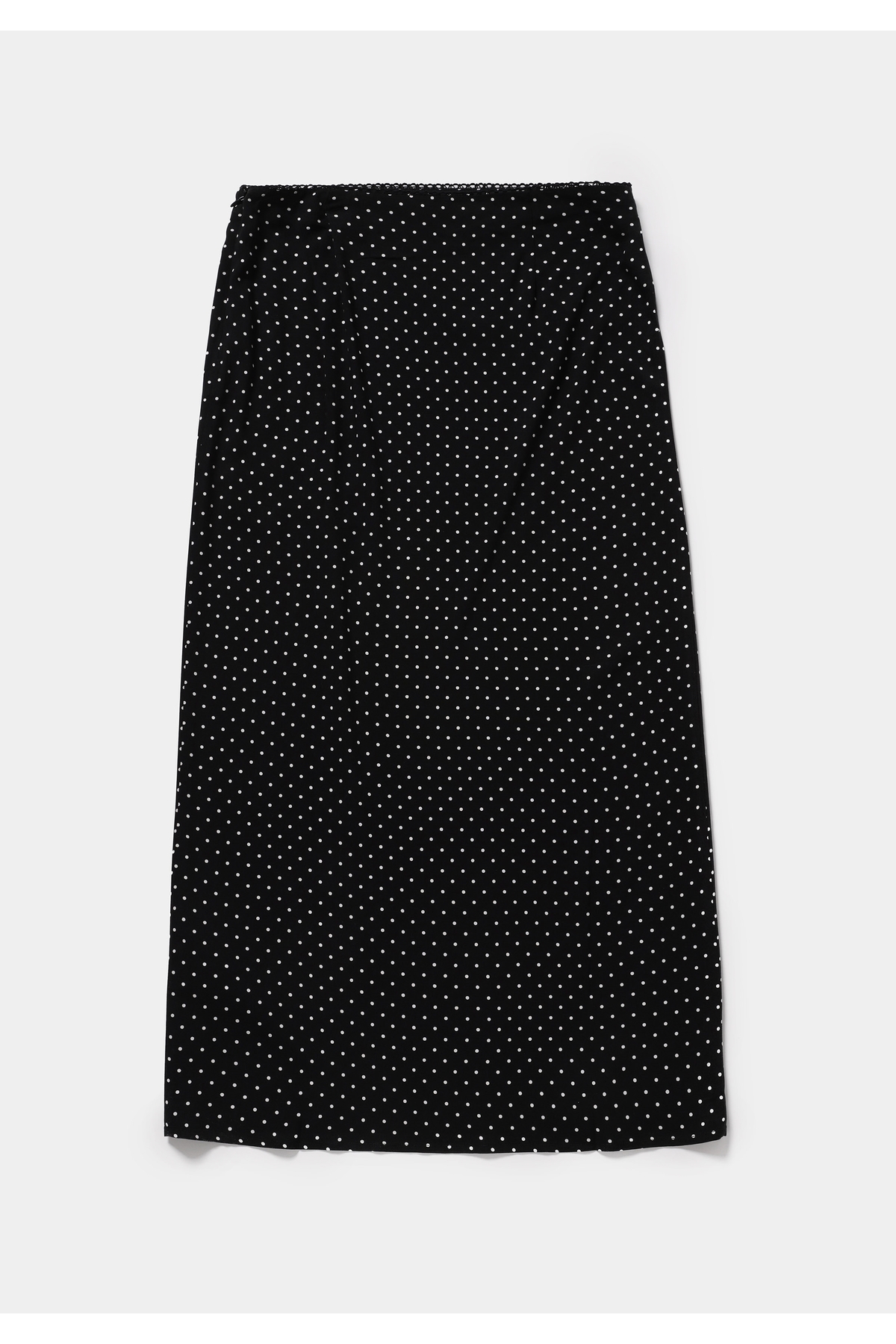 Colin's Maxi Length Puantiyeli Fermuarlı Kadın Siyah Etek görsel 5