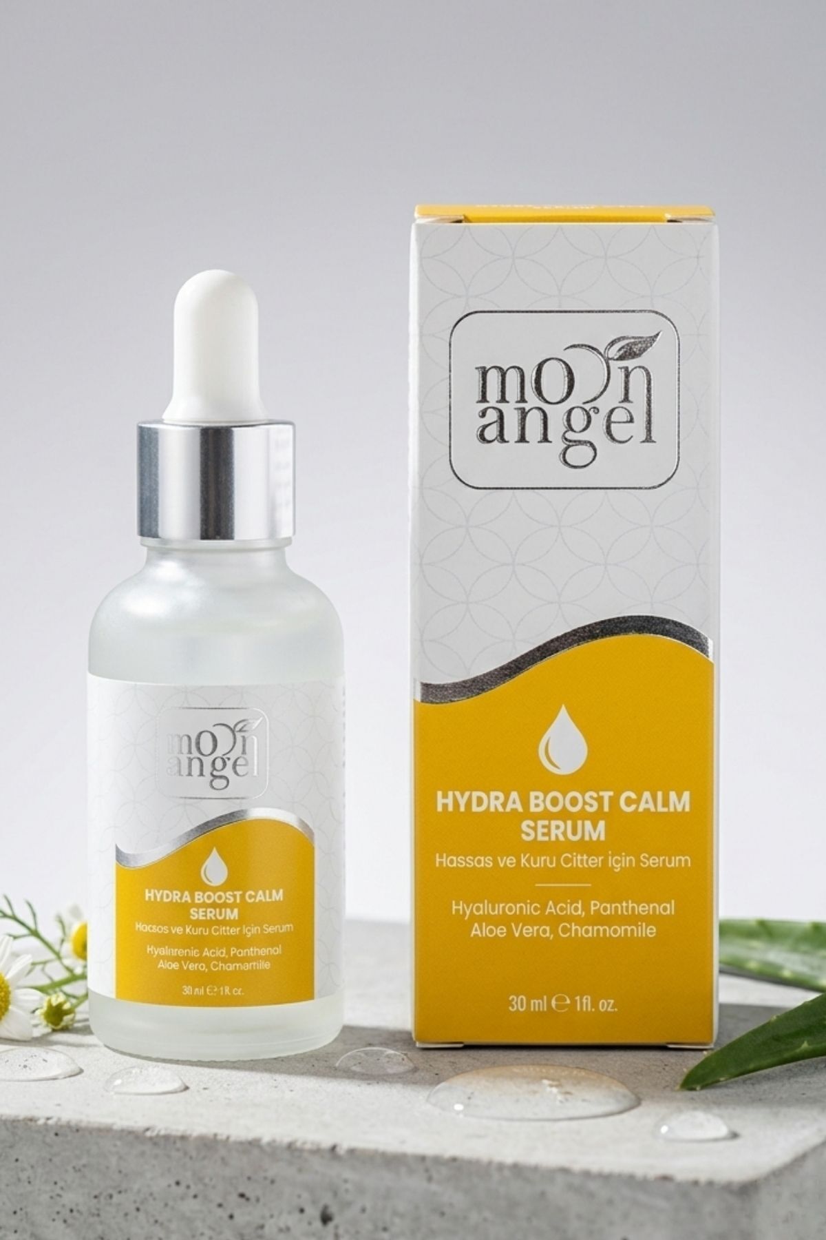 Hydra Boost Calm Serum 30 ml Hassas ve Kuru Ciltler İçin Yoğun Nemlendirici & Yatıştırıcı Yüz Serumu (Hyaluronik Asit + Panthenol) — görsel 3