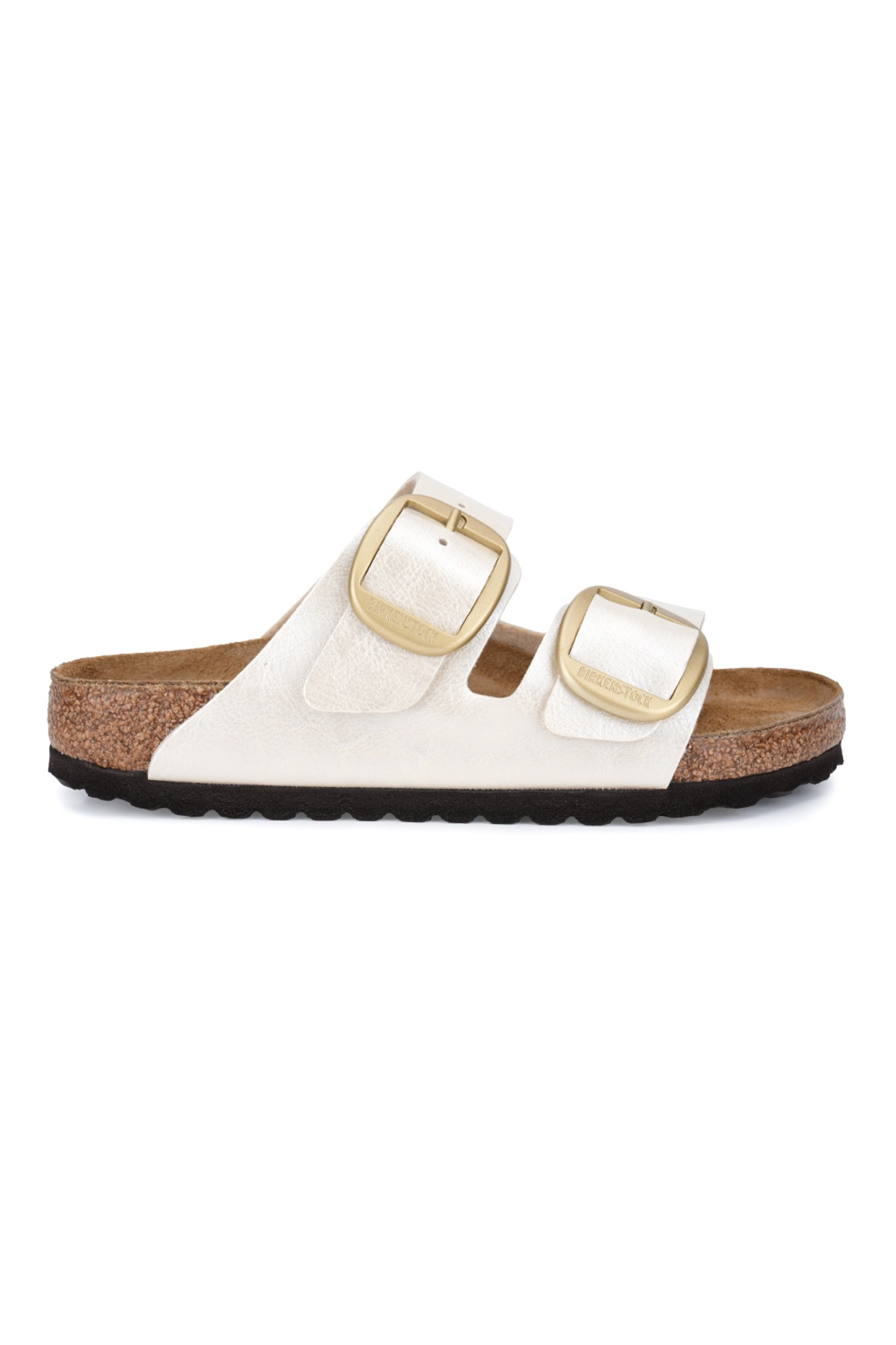 دمپایی زنانه سفید مایل به کرم آریزونا مدل Big Buckle 1020032 Juststep بیرکن استاک دمپایی Birkenstock