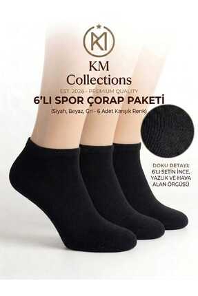 KM Collections 6'lı Ekonomik Paket Bay&&Genç Patik Çorap