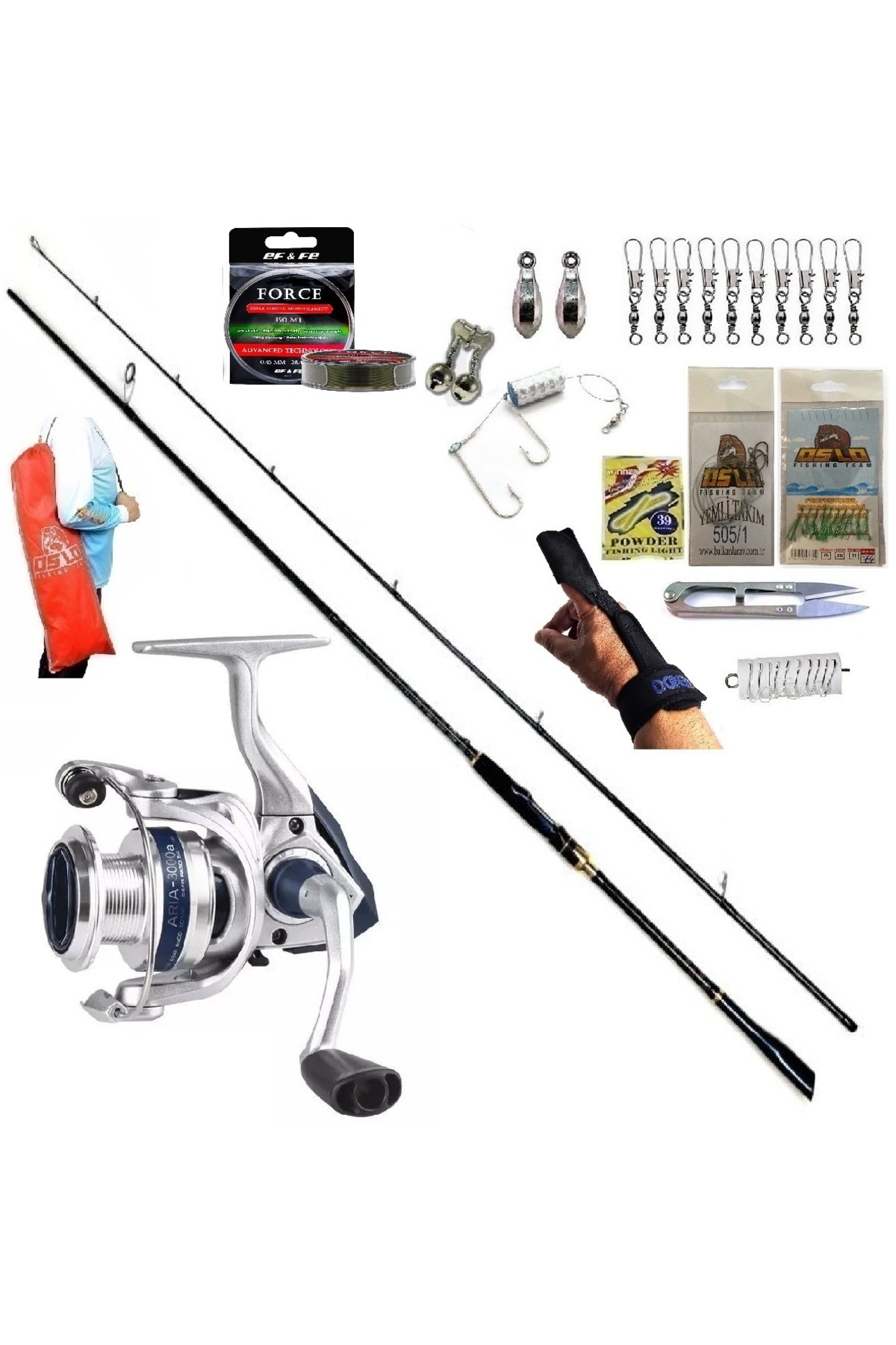 Okuma Aria 4000 270cm 8-42gr Zen Pro Kıyıdan Spin Olta Takımı Seti