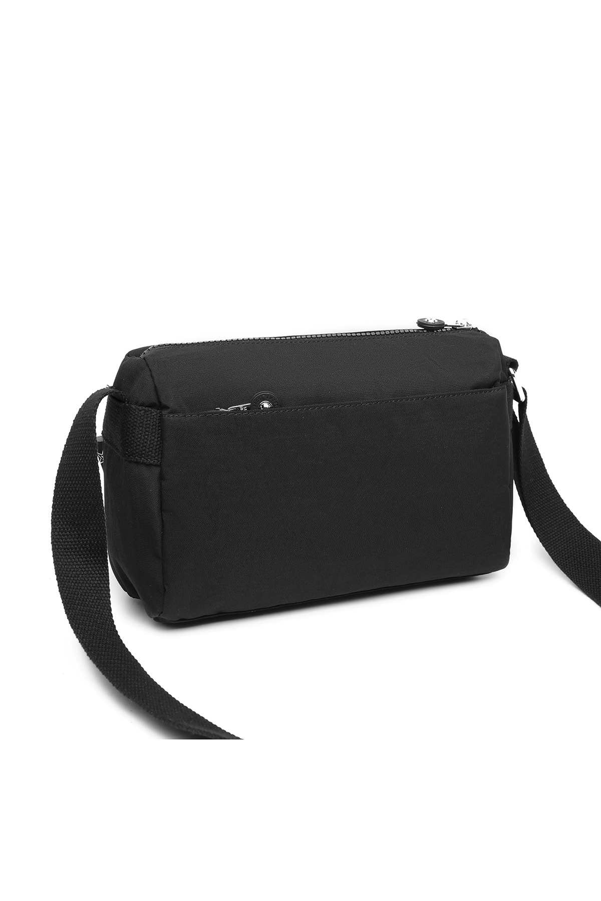 SMART BAGS Günlük Küçük Boy Su Geçirmez Hafif Krınkıl Kumaş Kadın Çapraz Çanta Siyah görsel 3
