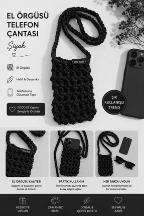 Stelo Forte El Örgüsü Telefon ve Aksesuar Omuz Çantası