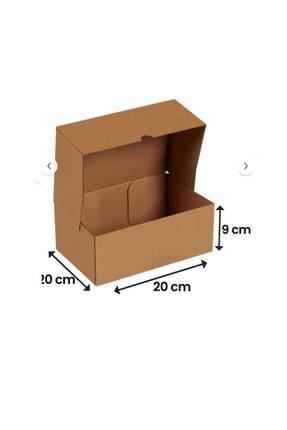 PONCİKPAZAR 20x20x9-25 Adet Kesimli Kutu - Internet Ve Kargo Kutusu