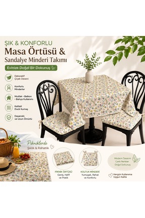 Süreyya Desing MASA ÖRTÜSÜ VE SANDALYE MİNDERİ