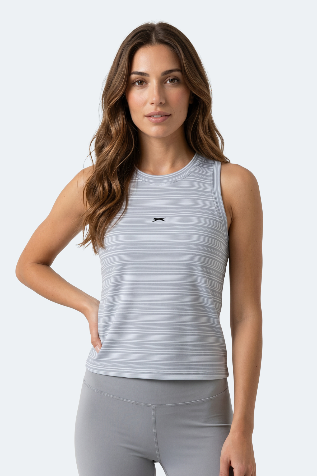 KOREY Women's Sleeveless White T-Shirt