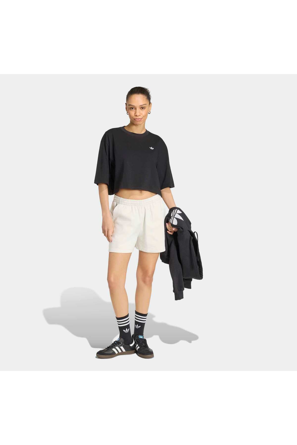 adidas Ess Crop Tee Kadın Spor T-shirt KQ6692 görsel 3