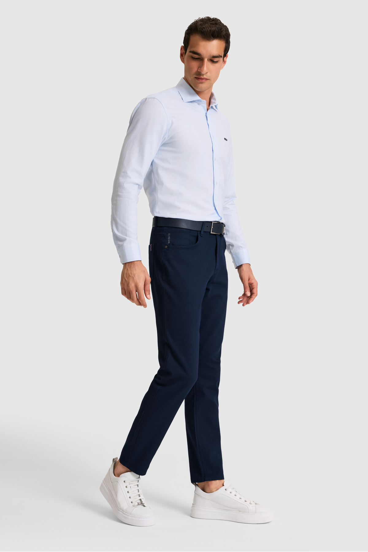 U.S. Polo Assn. Erkek Lacivert Kanvas Pantolon 50326183-VR033 görsel 4