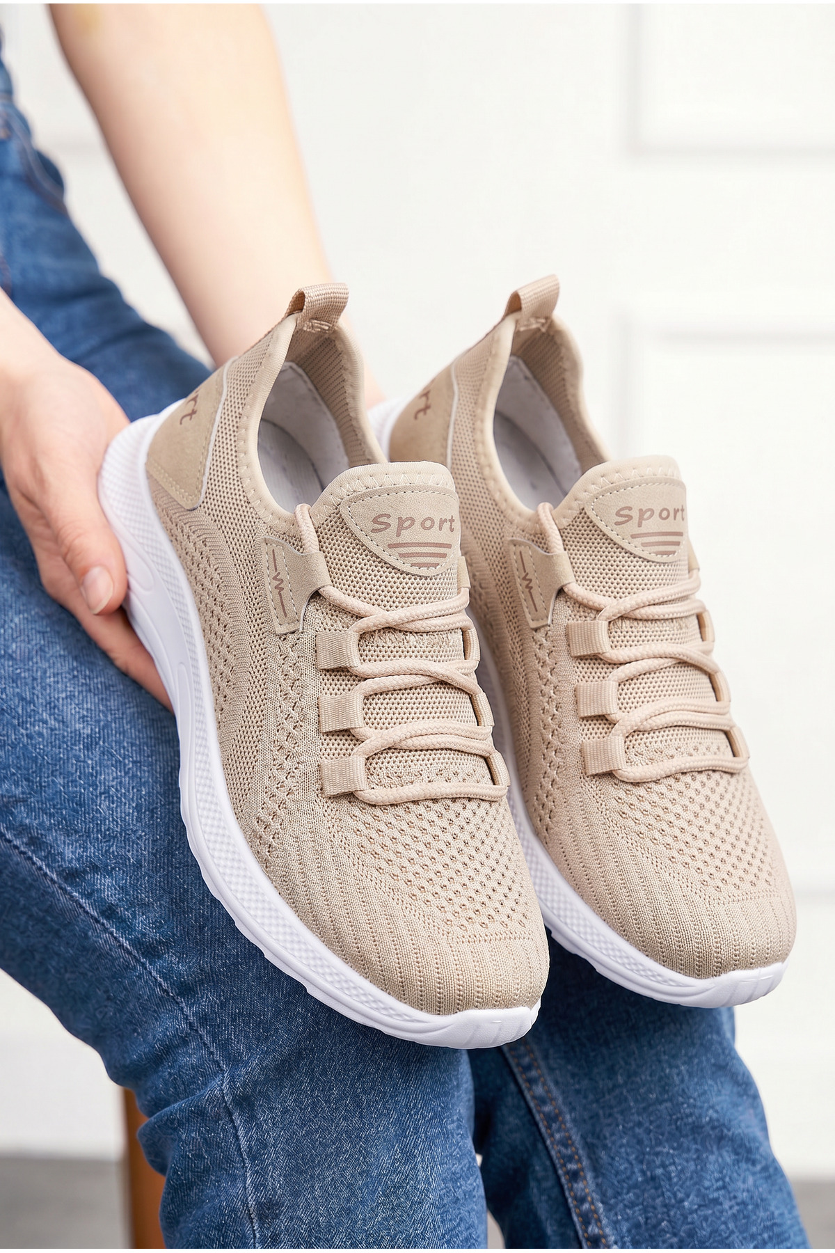 Callibron Unisex, Garantili, Örme Triko,Fileli, Yazlık, Yürüyüş, Koşu, Rahat, Sneaker, Spor Ayakkabı