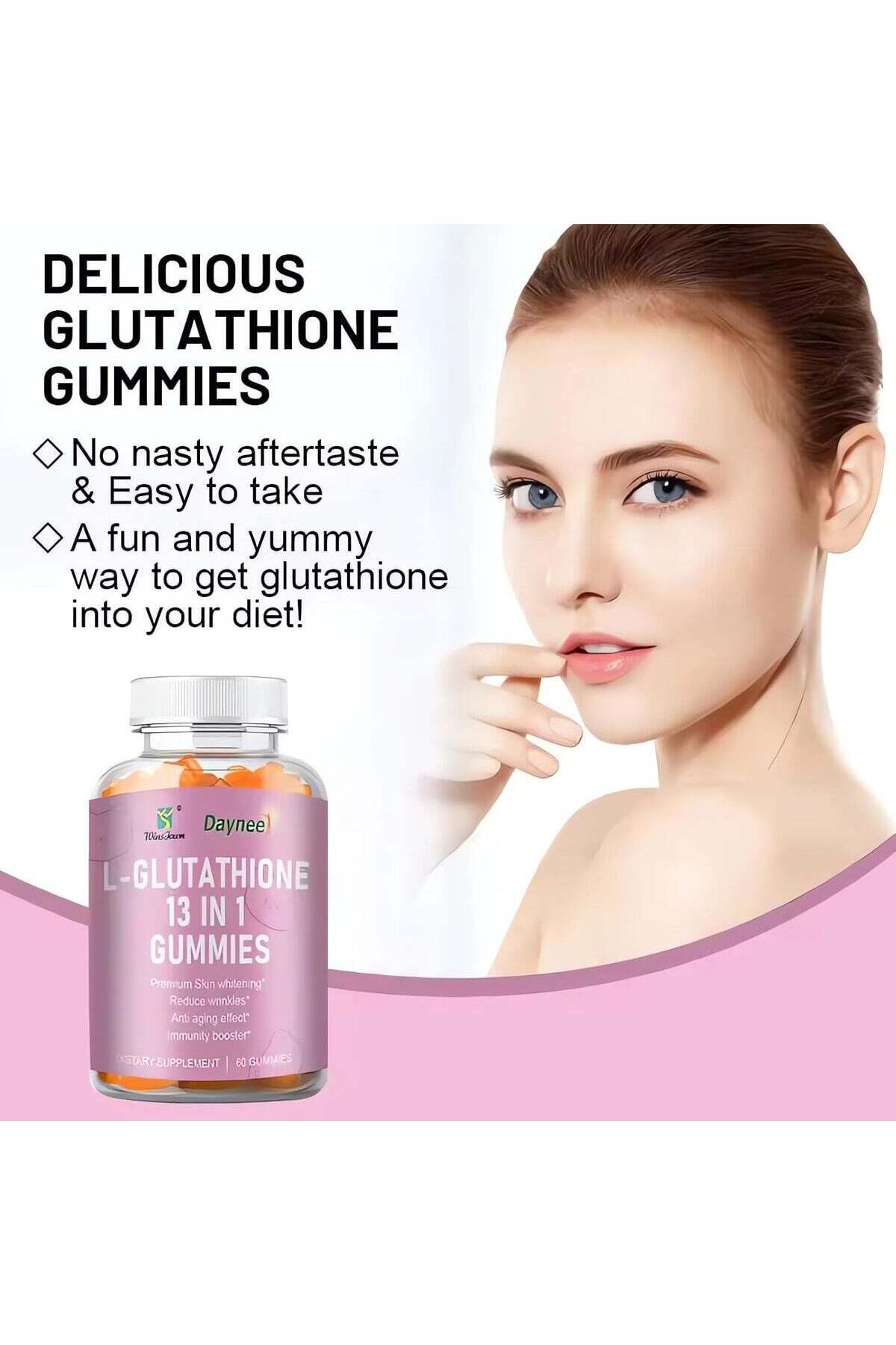 Wins Town L-Glutathione Jelly 13 in 1 1200mg Wrinkle Reduction Anti-Aging  60 Tablets- Trendyol