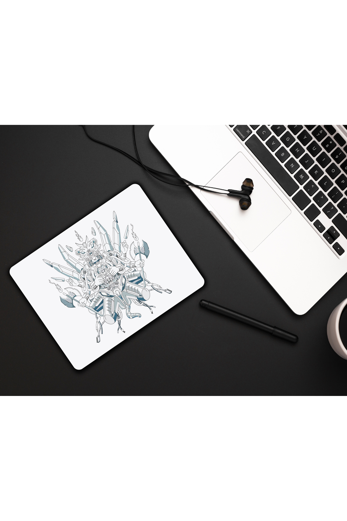 G-Bear White Blitz Speed Series 480x400x3 mm E-Sports Gaming Oyuncu Mouse Pad