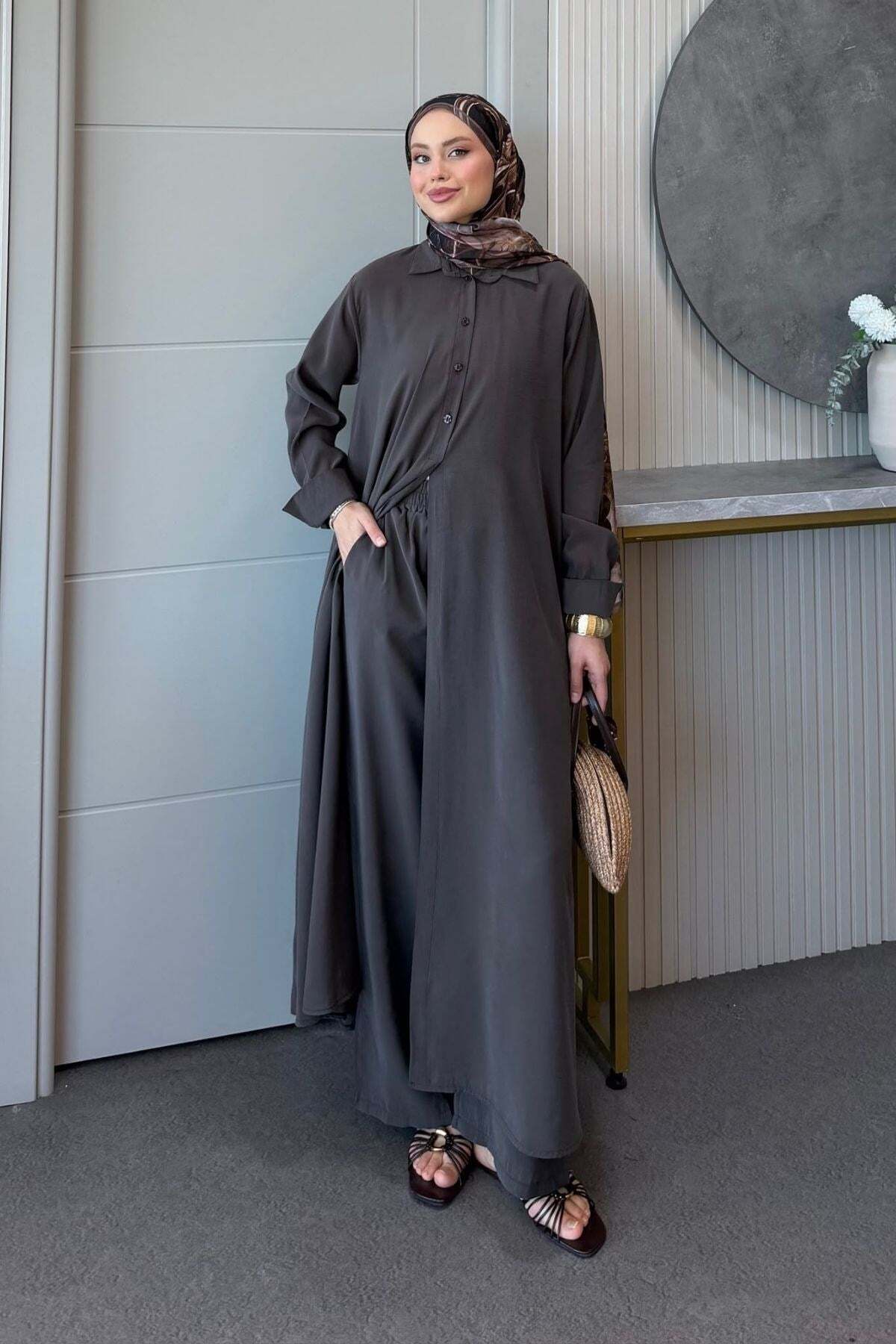 Hazamoda Hümaşah Modal Suit Brown