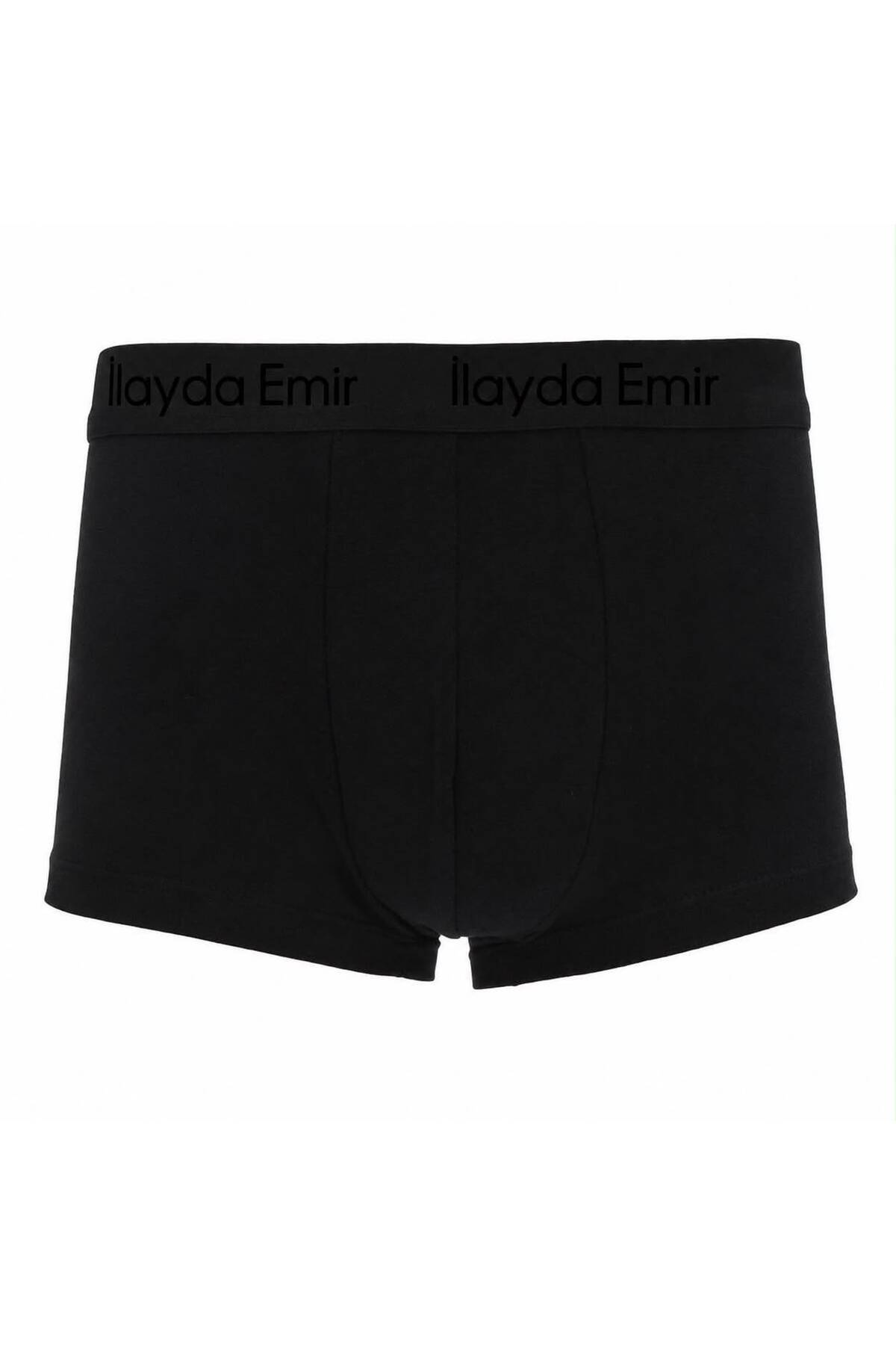 ilayda emir Erkek Boxer Pamuklu Likralı Esnek Bel Lastikli Füme Boxer Külot