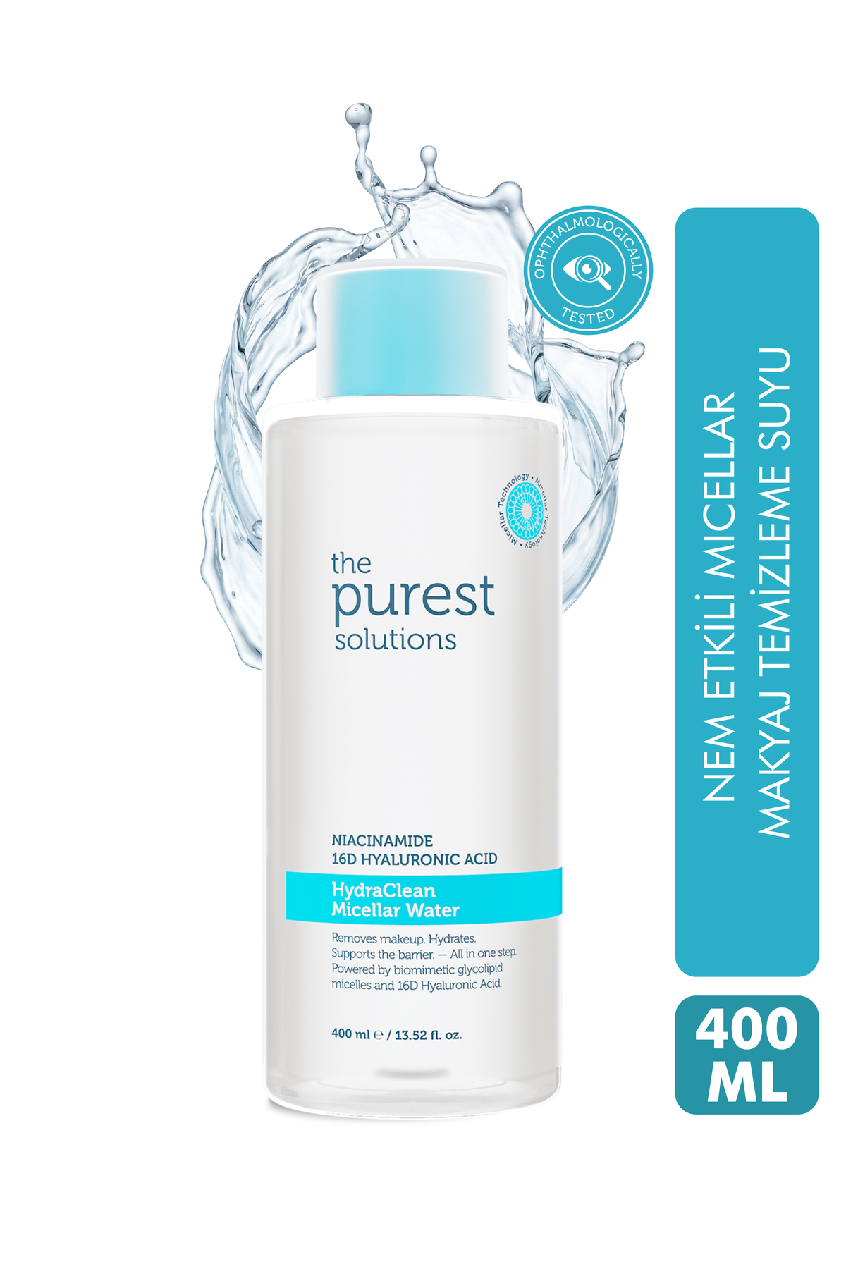 The Purest Solutions Nem Etkili Micellar Makyaj Temizleme Suyu, 400 ml