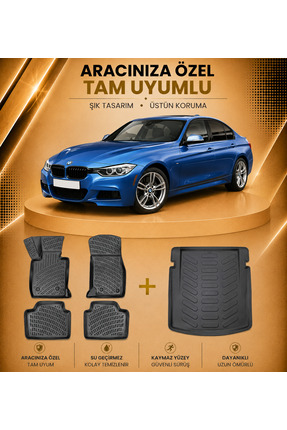 KOSAN AUTO DESIGN Bmw 3 Serisi F30 2012-2019 Havuzlu Paspas ve Bagaj Havuzu