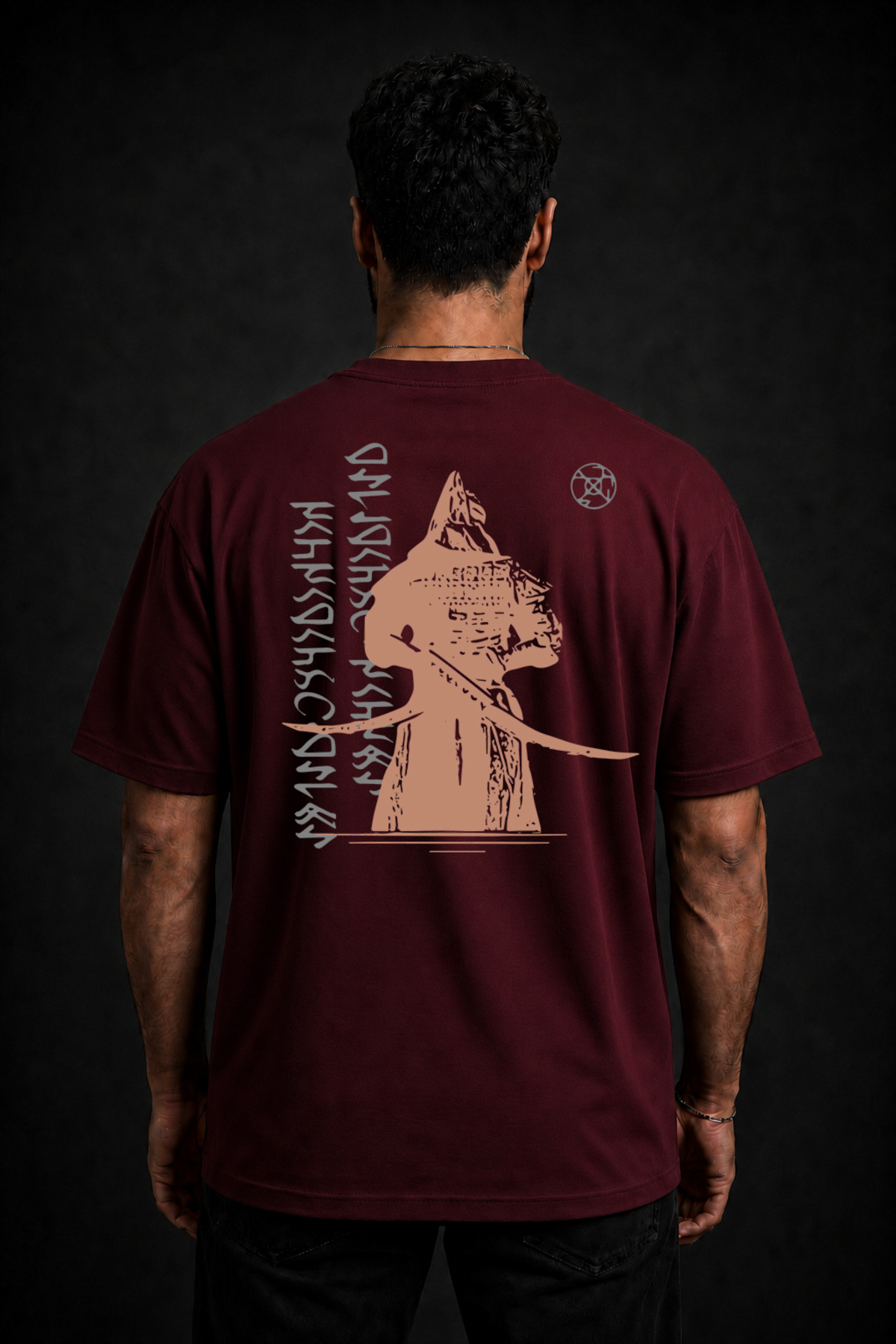 VEK Cengizhan Special Design Oversize T-Shirt with Göktürk