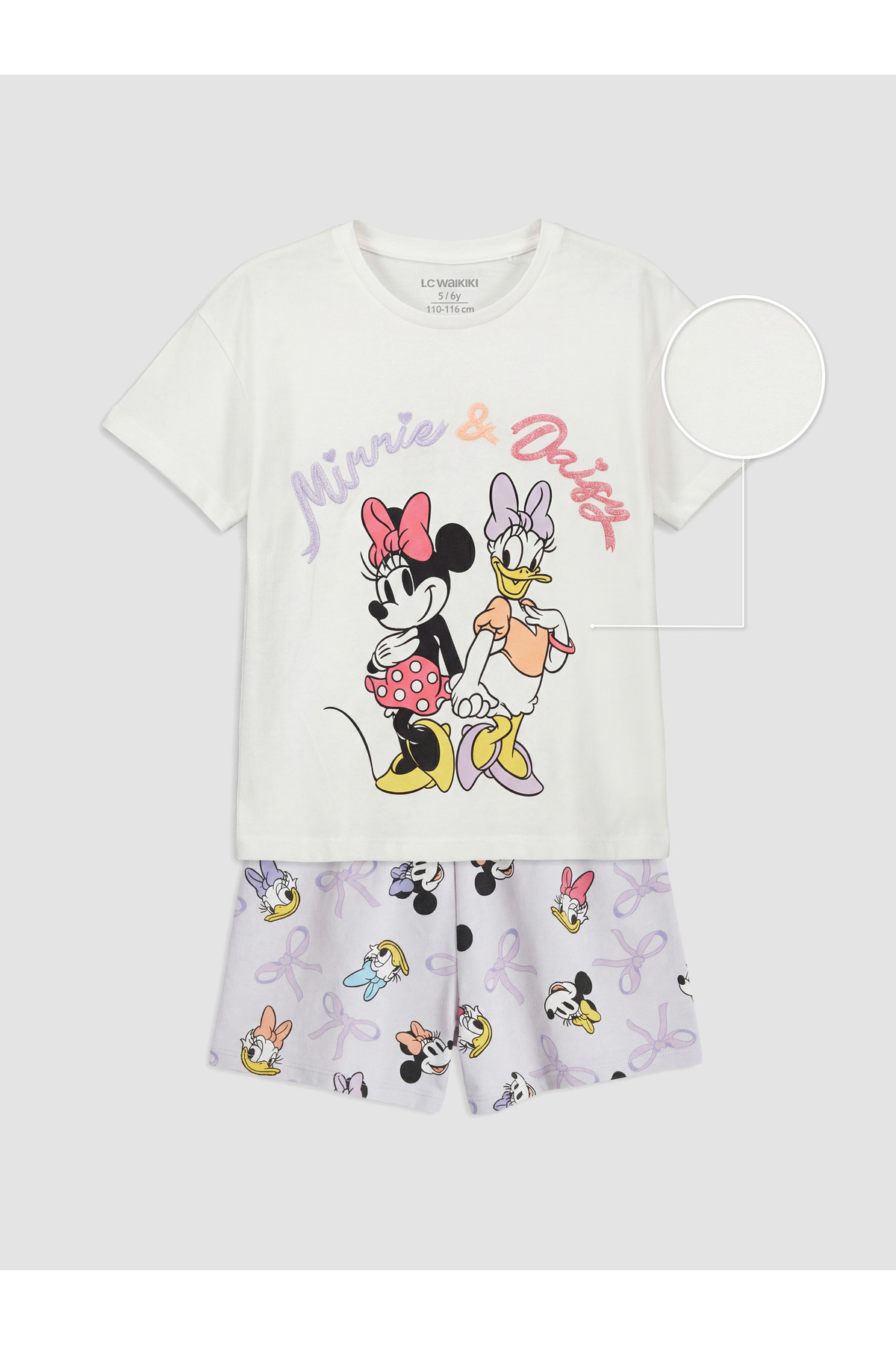 LC Waikiki Minnie Mouse Printed Girls' Shorts Set
