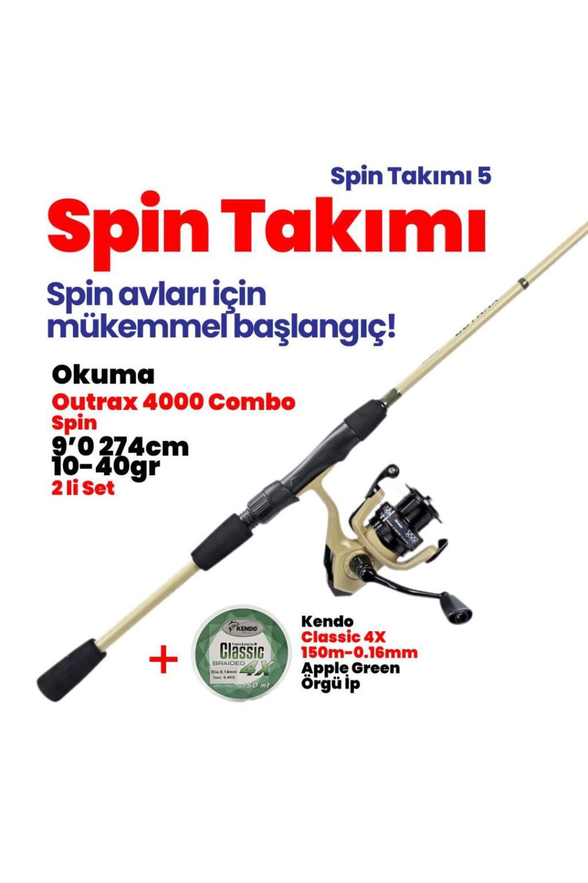 Okuma Outrax 4000 Combo Spin 9'0 274cm 10-40gr Makine Kamış İp
