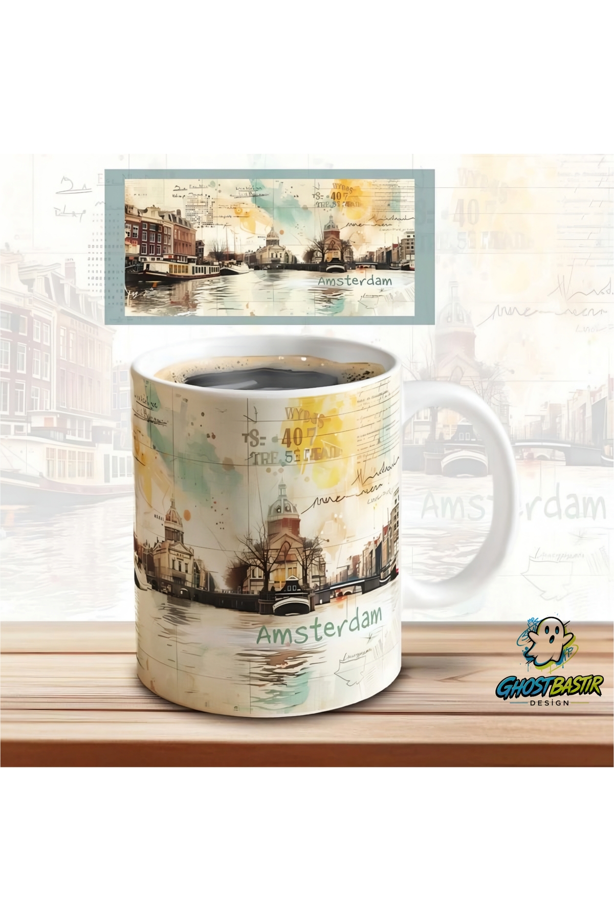 Amsterdam Kupa Bardak | Tek Adet K0147