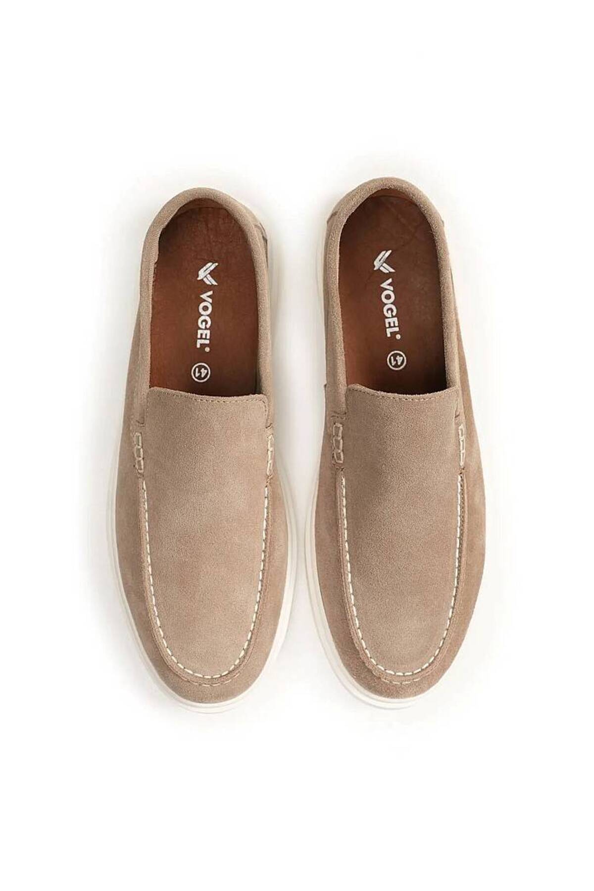 Vogel Petra Premium Süet Loafer Bej görsel 4