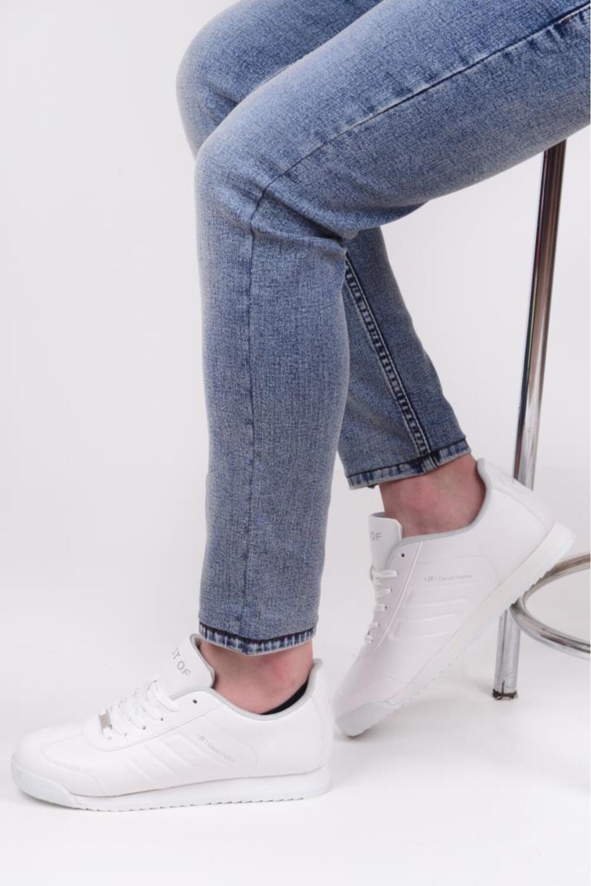 Bestof 061 Unisex Siyah Sneaker Günlük Spor Ayakkabı — سفید ALKA061-3