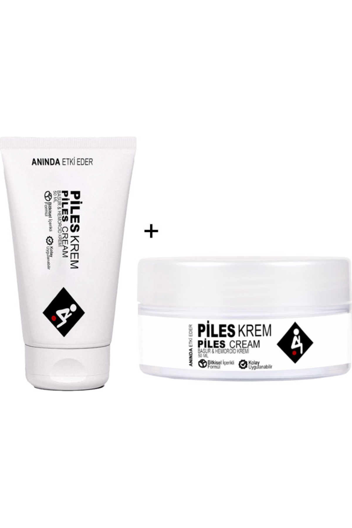 Bezos Piles Krem 50 ml Tüp + 50 ml Kvanoz: Hemeroidinize ve Basurunuza Krem Seti — GU-EYF-21533-AGC01
