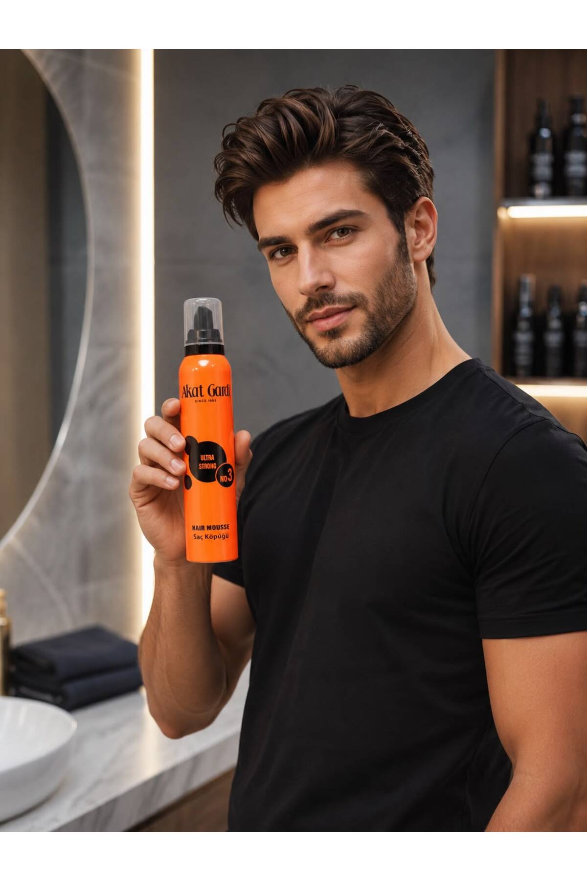 Akat Gardi Ultra Strong No:3 Hair Mousse (Saç Köpüğü) — UHERTE1 — تصویر 4 از 4