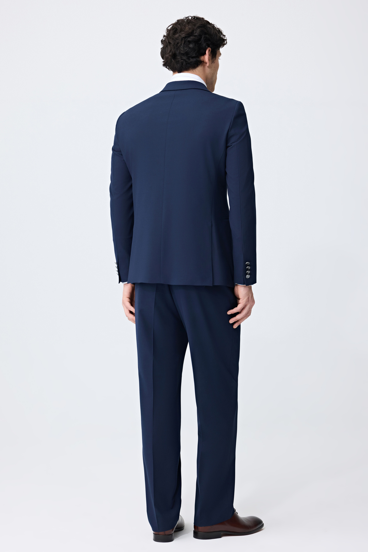 Slim Fit Lacivert Kruvaze Takim Elbise — سرمه‌ای 6TF05KV11580M — تصویر 3 از 8