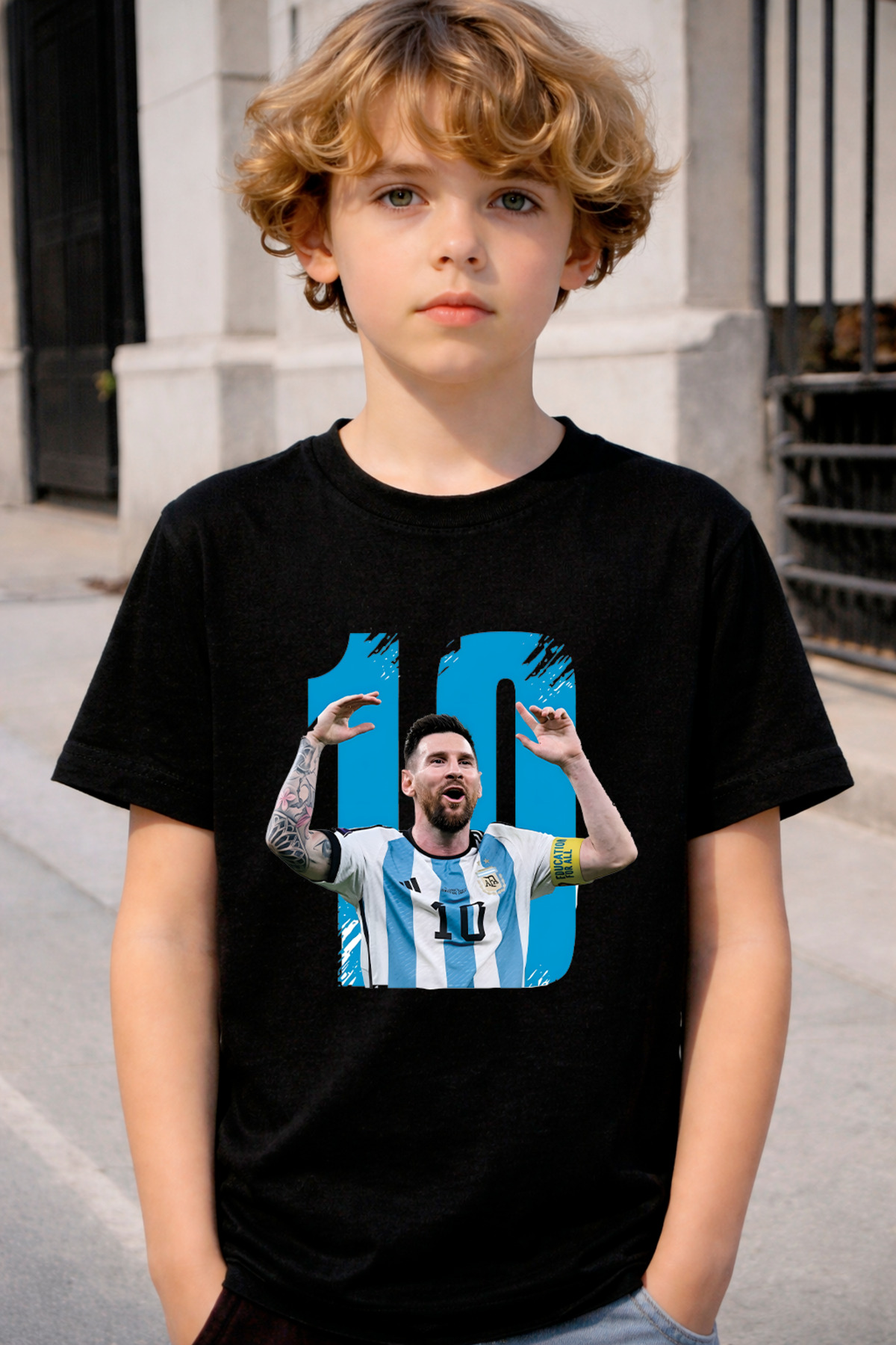 STYLE-X Lionel messi PRINTED CREW NECK CHILDREN and YOUNG TSHIRT