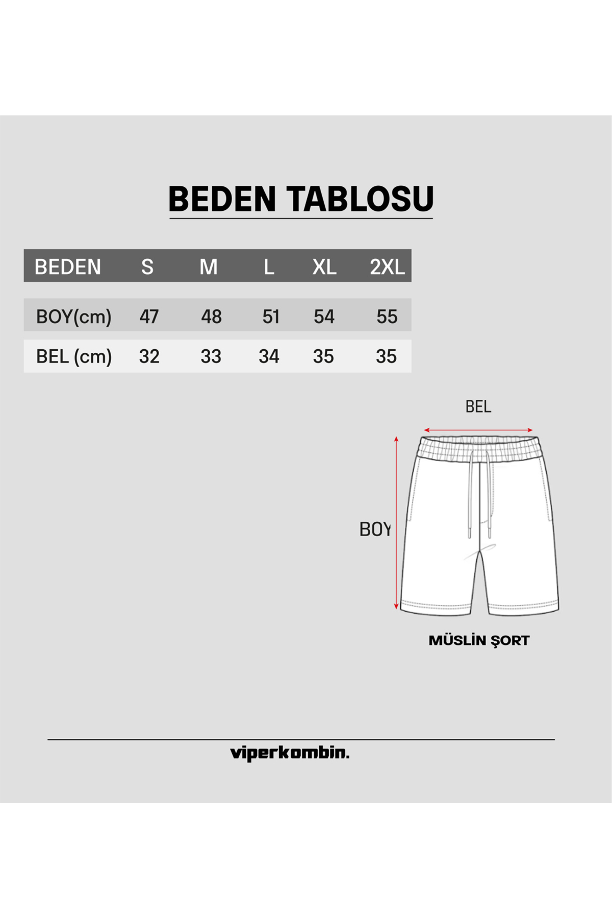 viperkombin Erkek Müslin Şort Pamuklu Regular Dokulu Geniş Kesim görsel 3