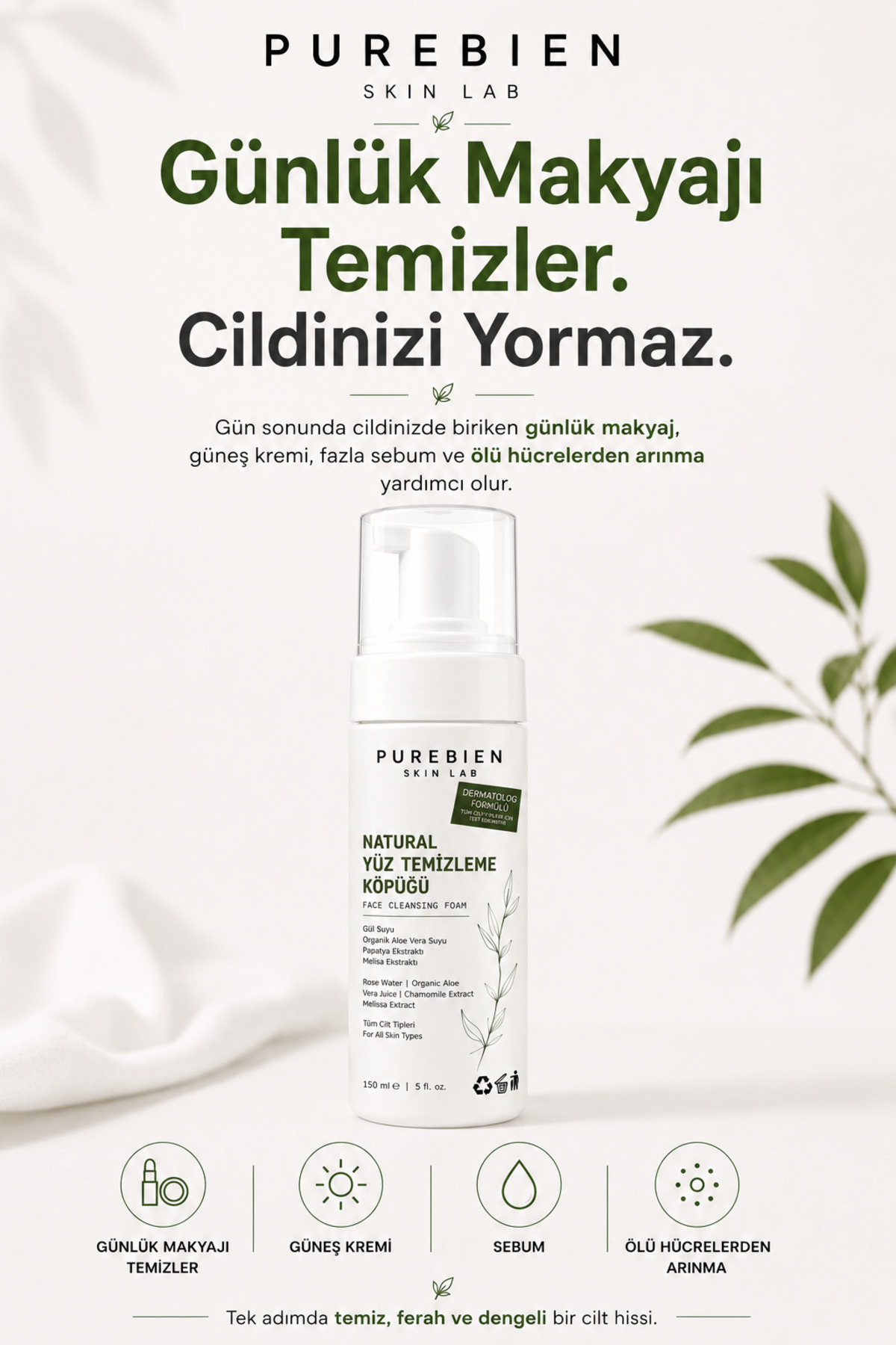 Natural Yüz Temizleme Köpüğü | 150ml — köpük — تصویر 3 از 7