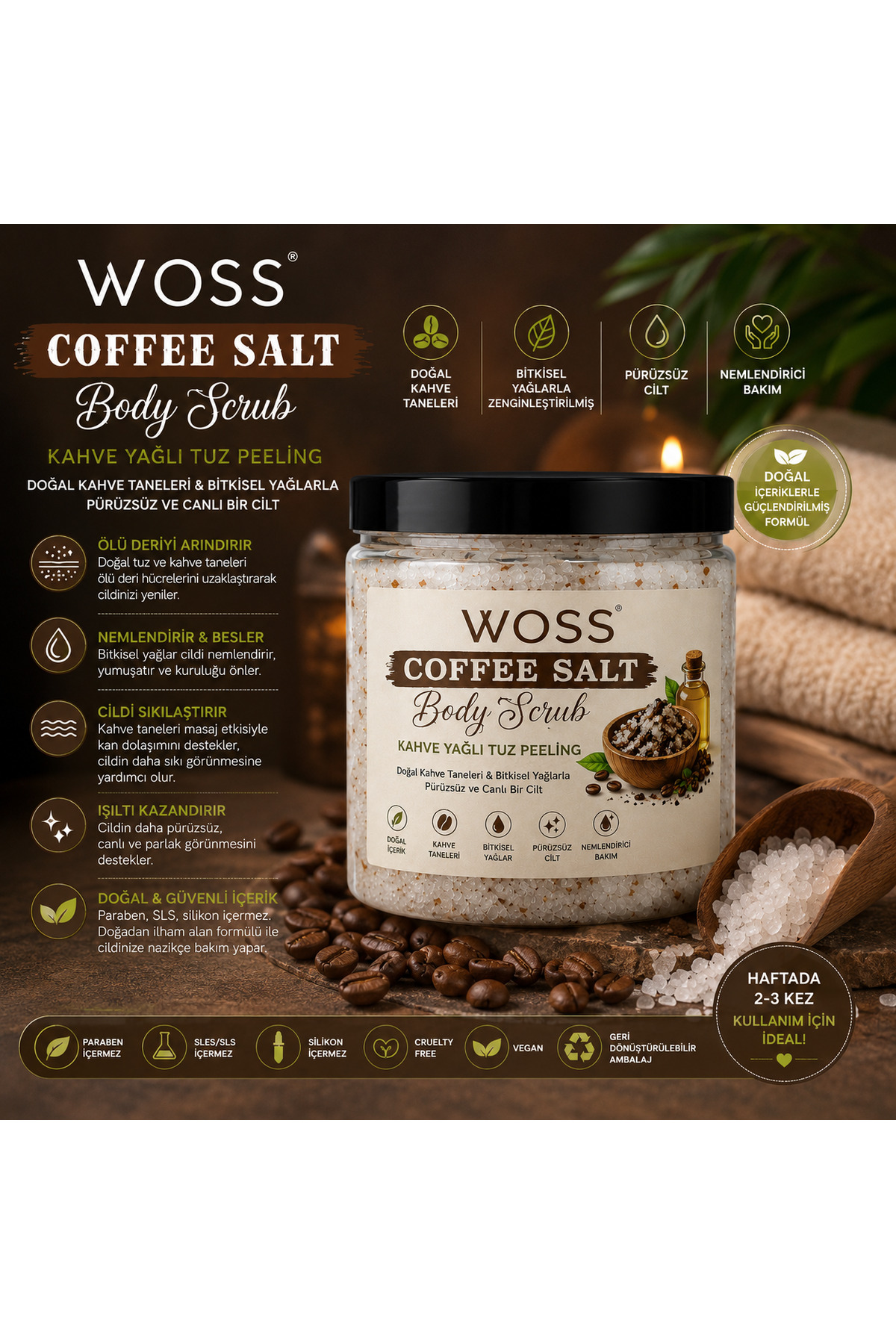 Coffee Salt Body Scrub 300 GR — CF300001 — تصویر 4 از 4