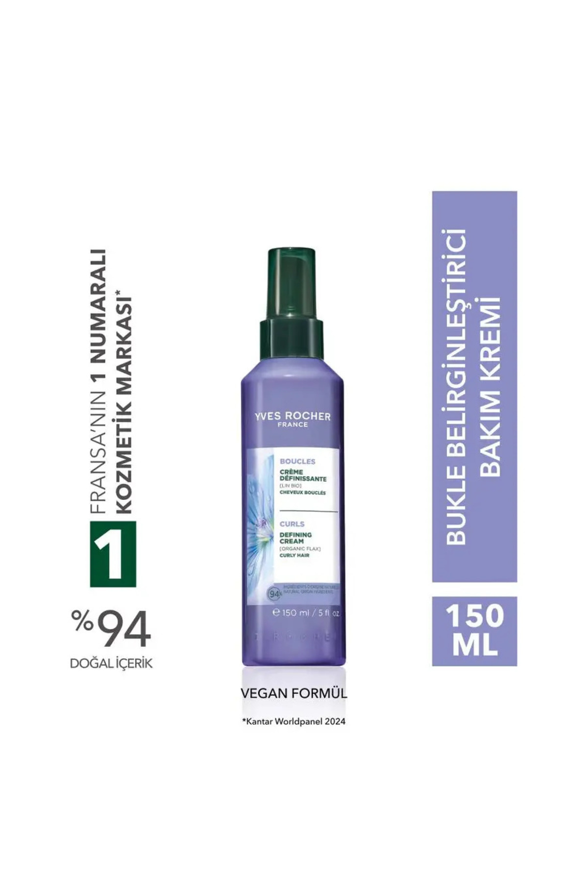 Yves Rocher Bukle Belirginleştirici Bakım Kremi - Kıvırcık Ve Dalgalı Saçlar -Vegan-Durulanmaz 150 ml — EMA78568390