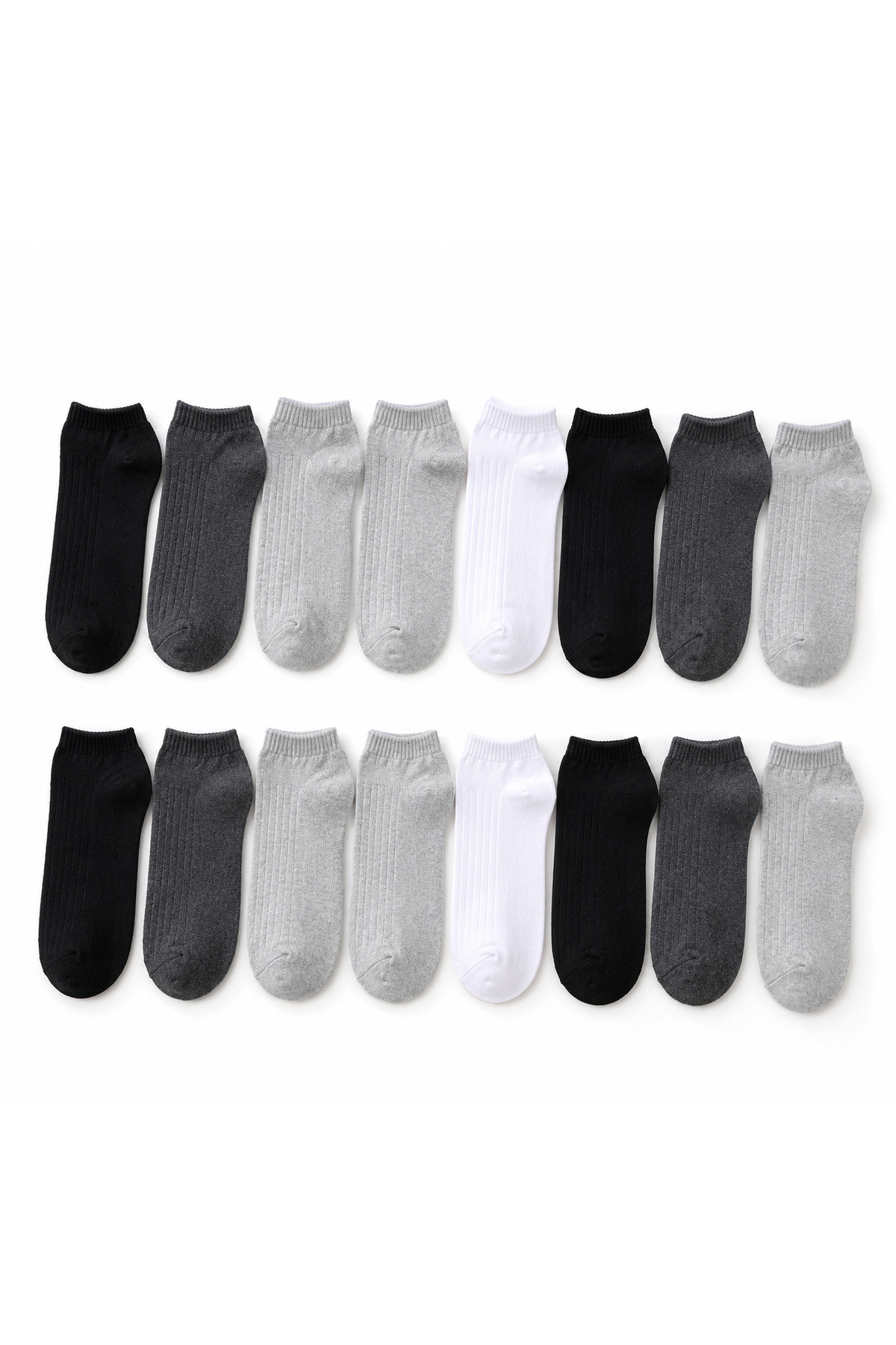 WALTAŞ Unisex Patik Çorap Pamuklu Sneaker Görünmez Spor Çorap Beyaz