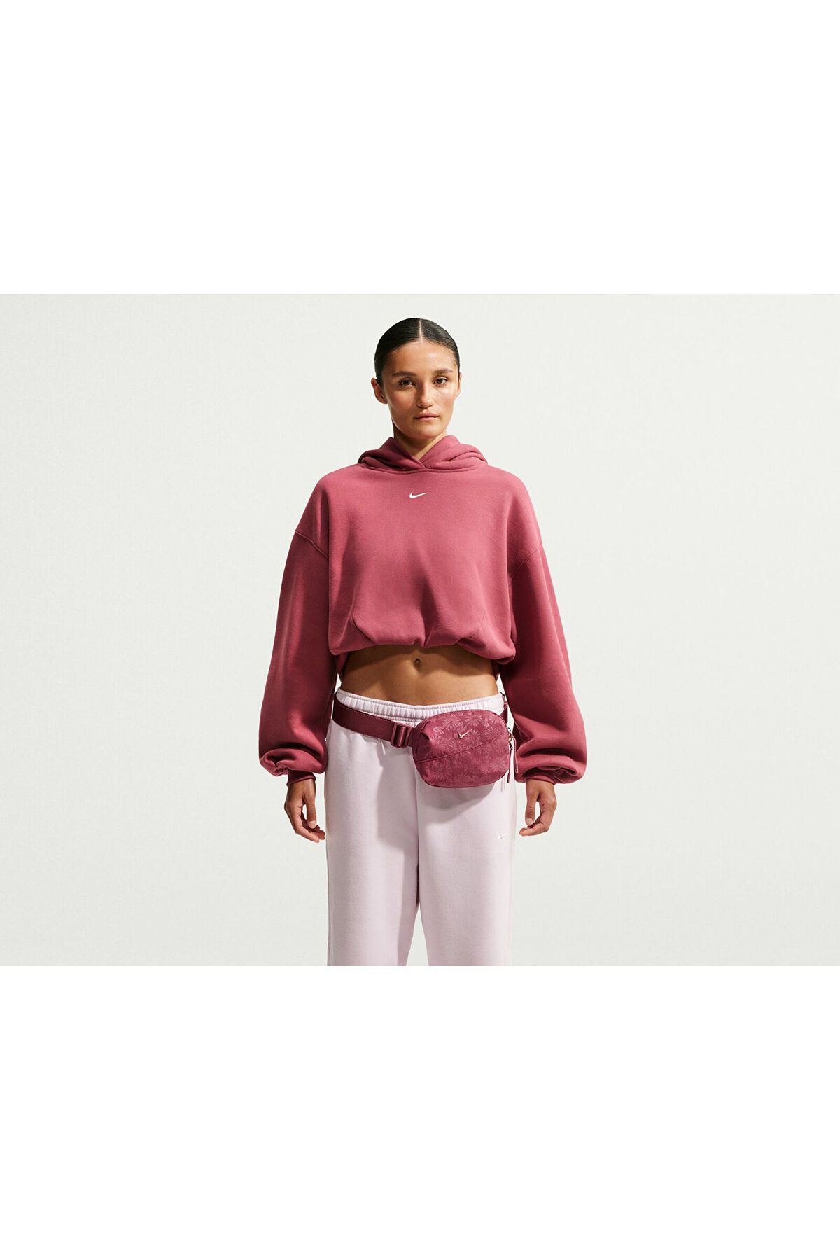 Nike Çanta Bel Çantası NK AURA WAISTPCK-FLORAL EMBOSS Çiçek Desenli Çanta Mini Etkinlik Çantası görsel 3