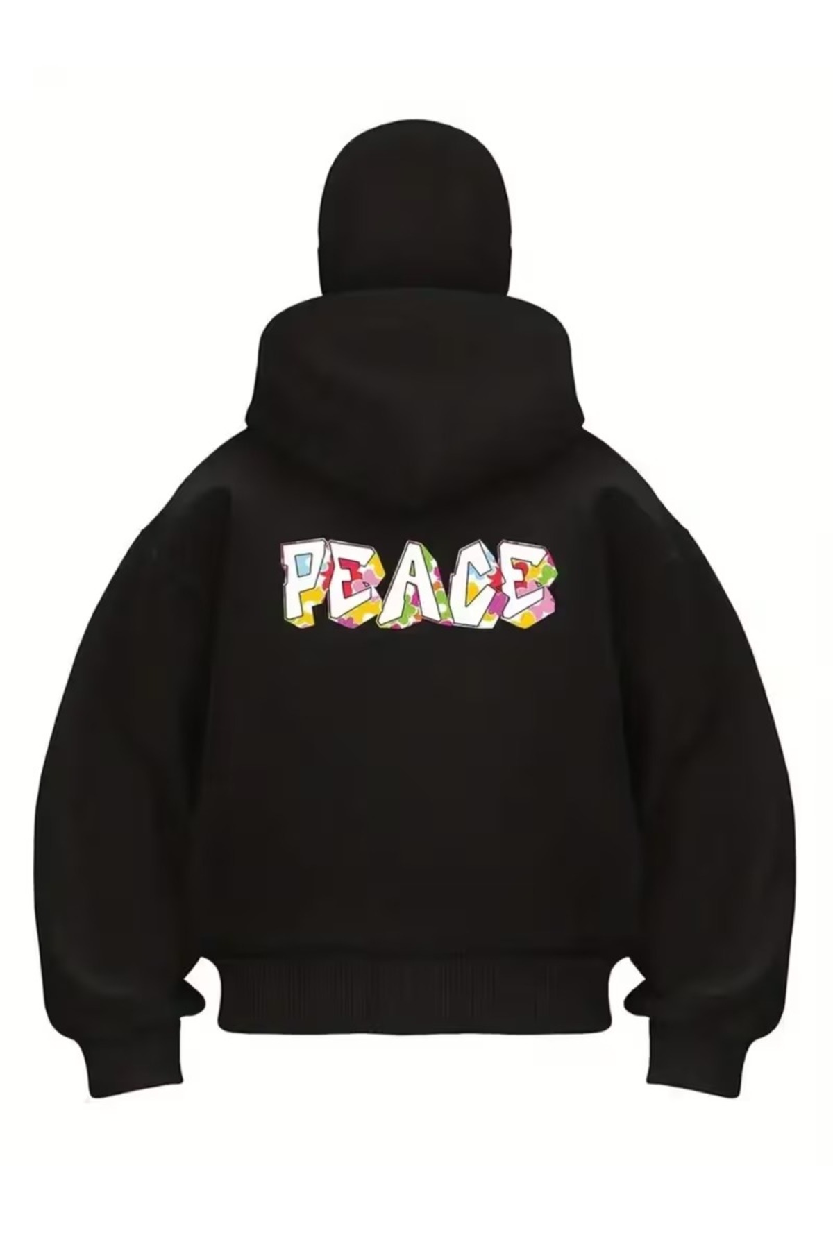 10-FEETXROLLINGCRADLEXRUDIE'S パーカー Lサイズ LAND MODA Peace Baskılı Kar Maskeli Ninja Unisex Sweatshirt Hırka
