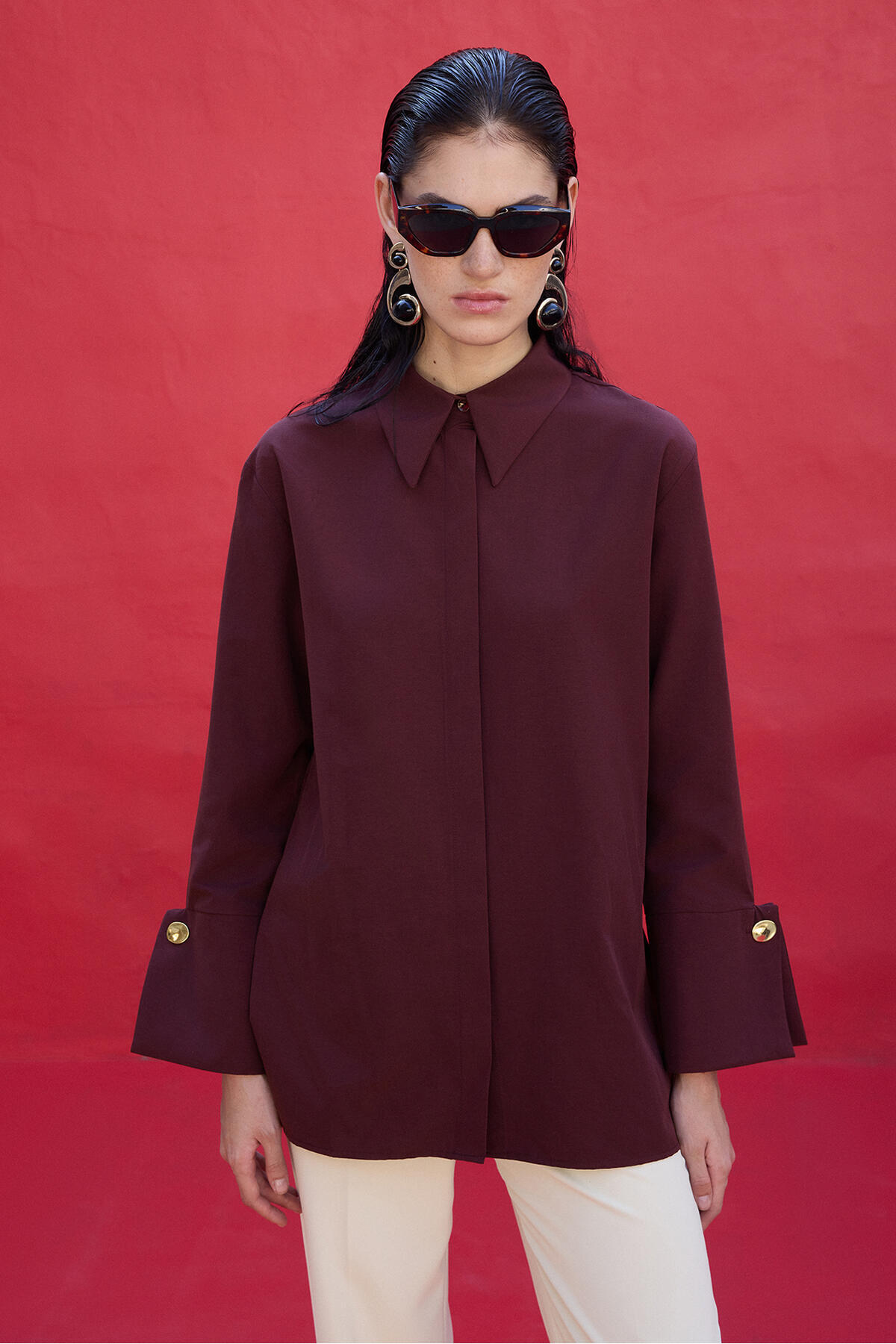 Touche Prive WIDE CUFF POPLIN SHIRT