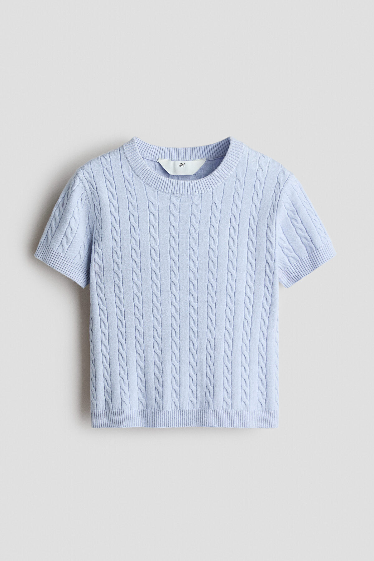 تاپ کوتاه بافته اچ اند ام تی شرت H&M