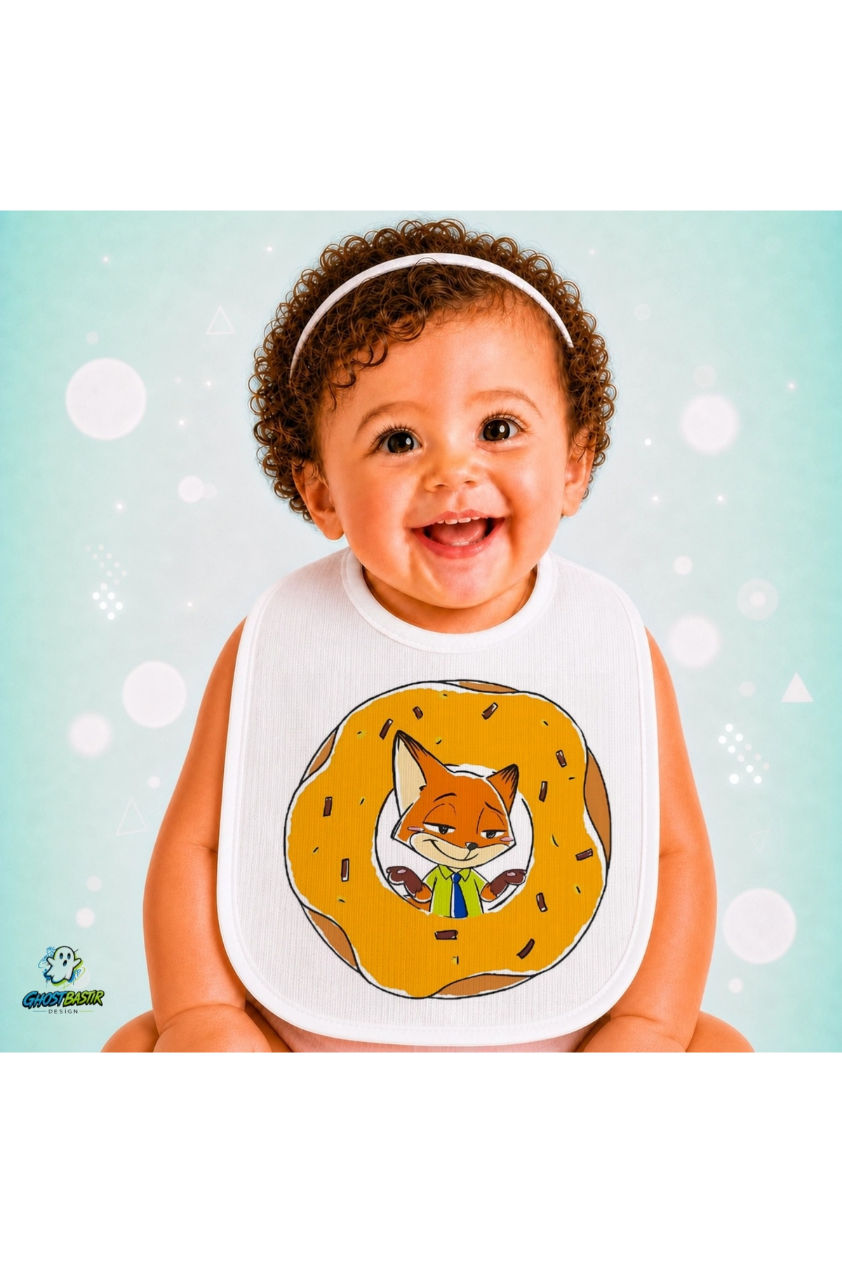 Zootropolis Nick Keten Bebek Mama Önlüğü – Yumuşak, Emici, Yıkanabilir, Özel Tasarım P214