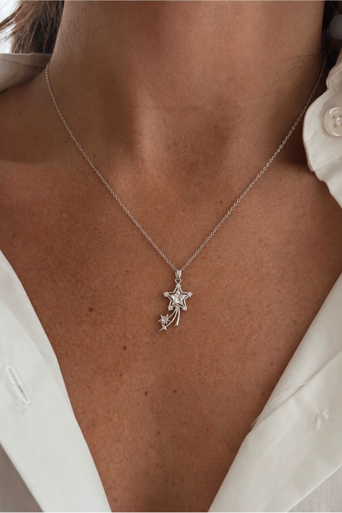 Lavian Accessories Çelik Yıldız Detaylı Kolye