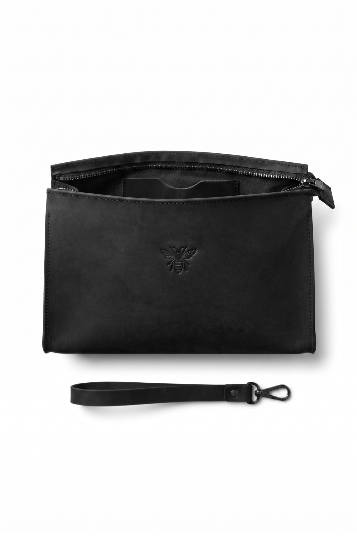 BeeBlack Hakiki Deri Organizer TİTAN Model El Çantası- Crazy Günlük El Taşıma Çantası görsel 4