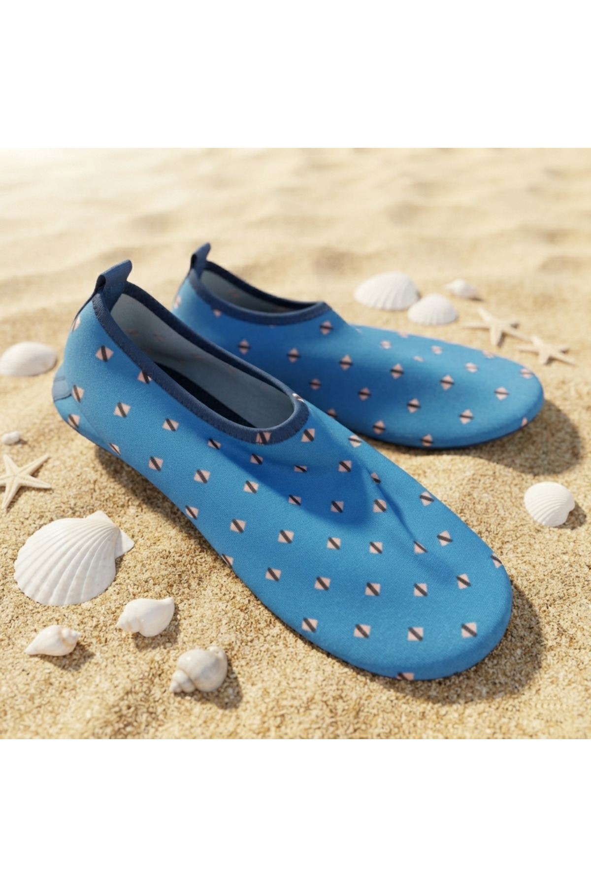 LAL's Erkek Deniz Ayakkabısı Kaymaz Tabanlı Havuz Ayakkabısı Geometrik Desenli Aqua Shoes Plaj Su Ayakkabısı görsel 3