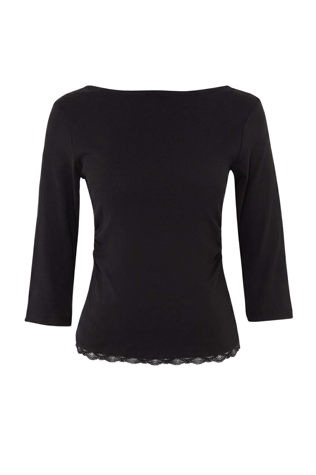 Trendyolmilla Siyah Örme T-Shirt TWOAW27TS00003