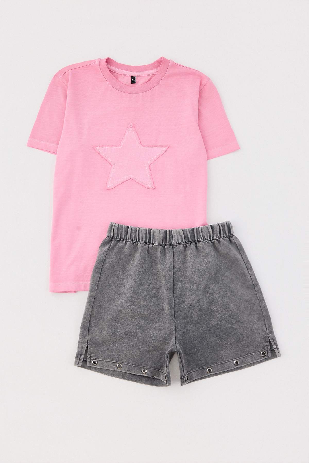 Trendyolmilla Kids Pembe Baskılı Örme Alt - Üst Takım TKDSS26AU00115