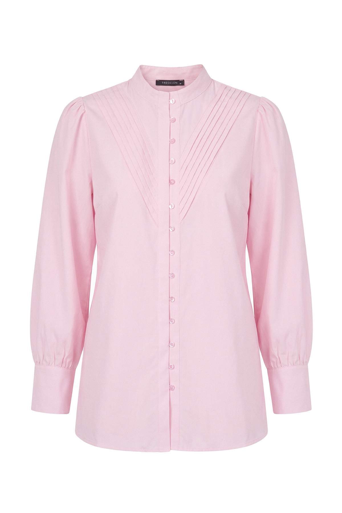 Trendyolmilla Modest Açık Pembe Rahat Kalıp Nervürlü Gömlek TCTAW27TG00002