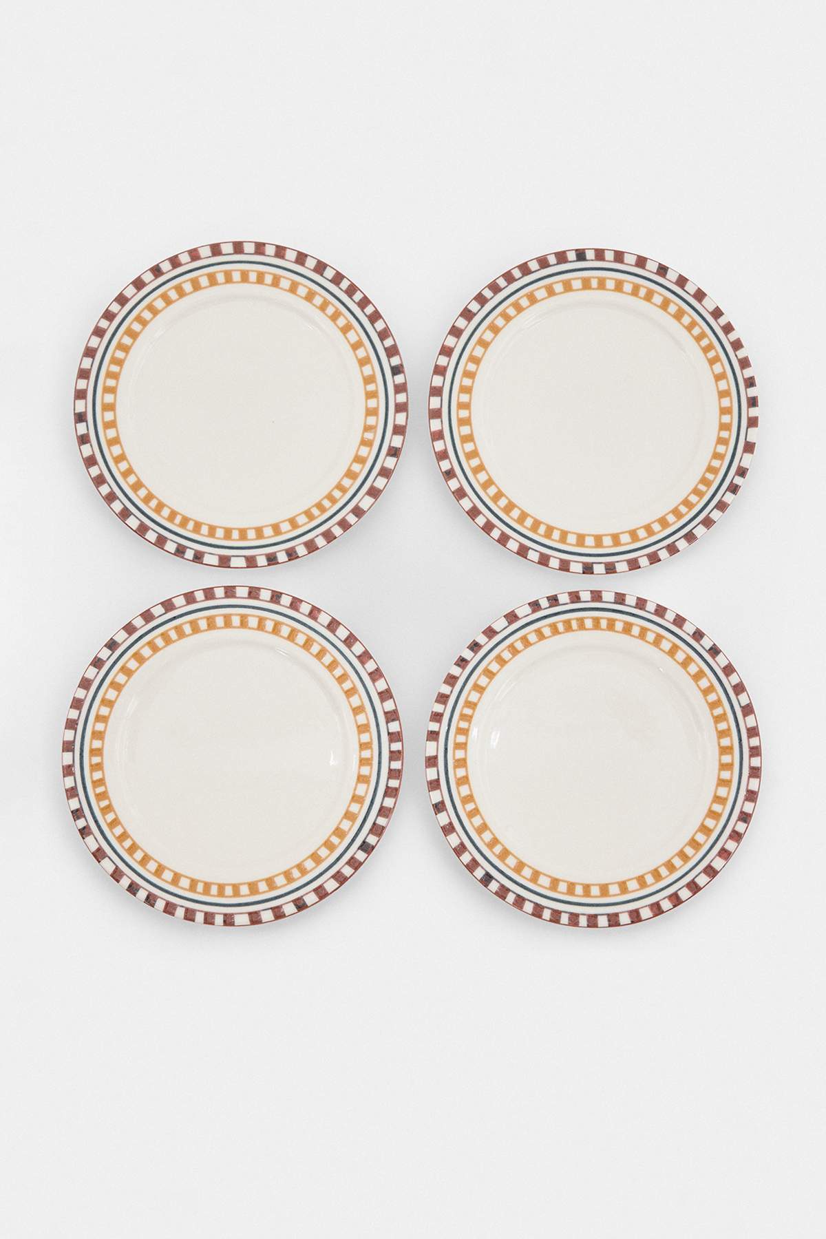 Trendyol Home Set of 4 Retro Design Cake Plates Tphaw27Tbk00026